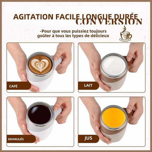 Tasse à café auto-mélangeuse USB – Acier inoxydable 380ml