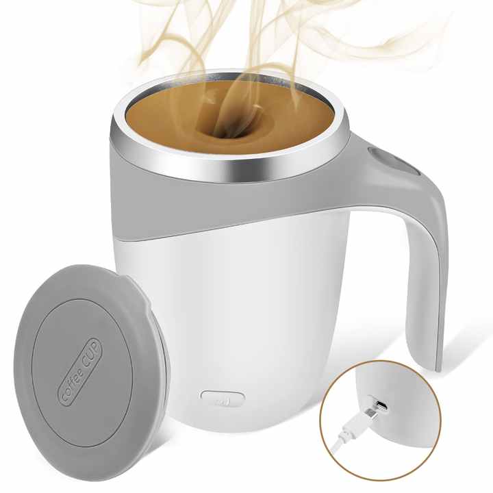 Tasse à café auto-mélangeuse USB – Acier inoxydable 380ml
